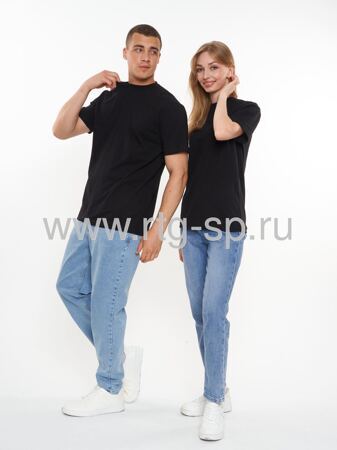 Футболка мужская х/б (пл.160 г/м2) чёрная